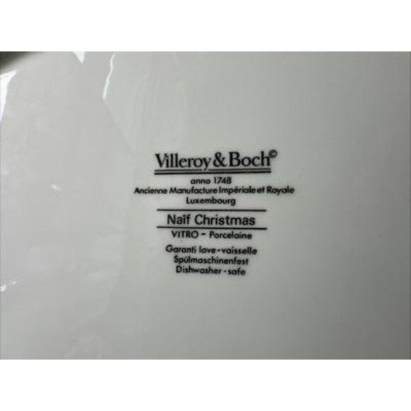 Villeroy & Boch Naif Christmas Village Oval Serving Platter w/Handles Set of 4 - Picture 7 of 8